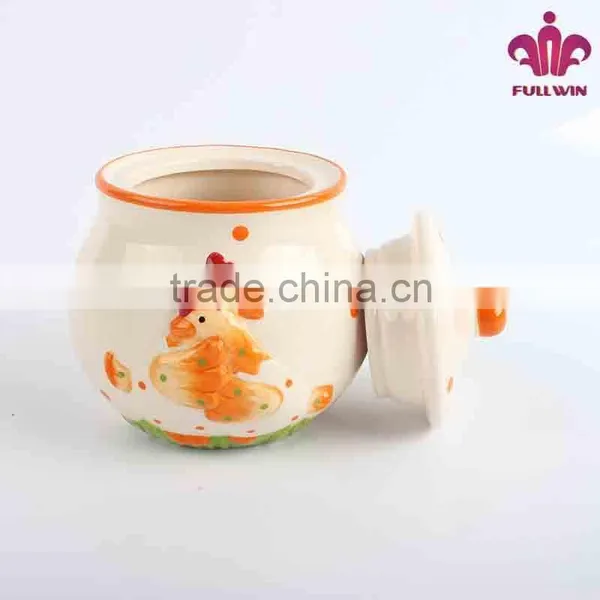Ceramic Sugar Container With Rooster Design photo-4