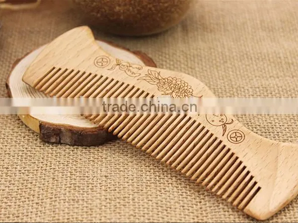 Hot Sales Promotion Gift LOGO Engraved Hand Made Wooden Comb photo-2