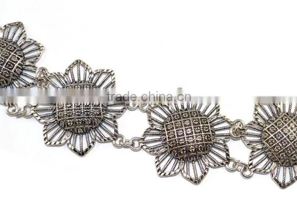 Hot Fashion Charm Popular Bohemia Silver Plated Square Shape Belly Necklace photo-5
