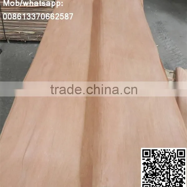 Natural Crown Cut Red Color Olive Wood Veneer photo-3