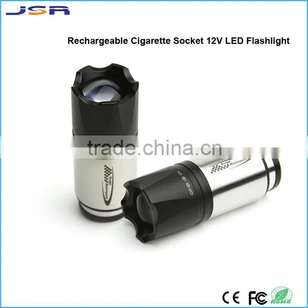 Rechargeable Cigarette Socket 12V Mini LED Flashlight photo-2