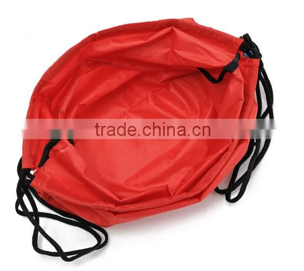 Custom Logo Printed Promotional Polyester Gym Backpack Drawstring Bag for Gym Sports photo-6
