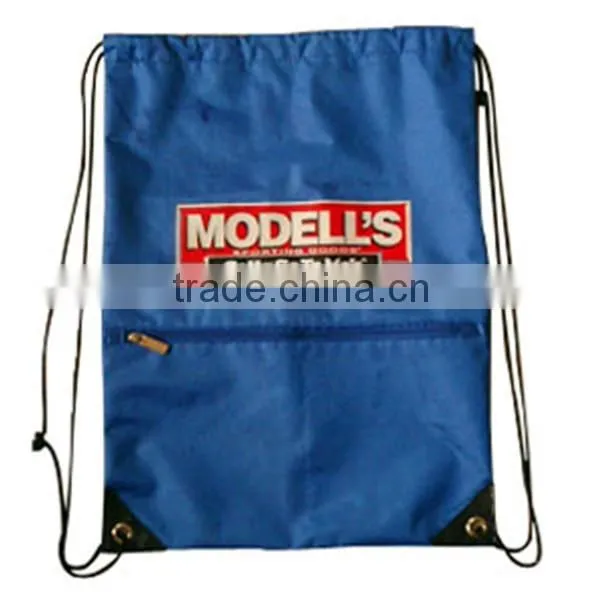 14 oz Green Custom Drawstring Canvas Bag photo-2