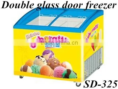 Top Open Sliding Glass Door Chest Freezer, Display Chest Freezer photo-4