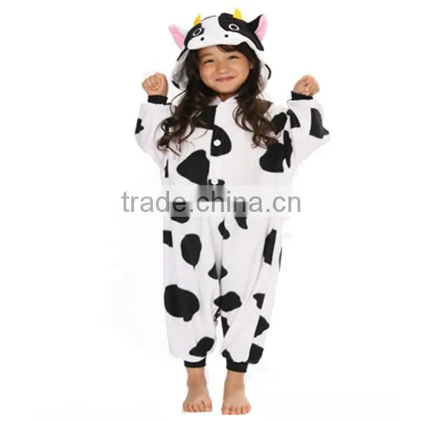 Cow Kids Cosplay Costume Wholesale Cheap Animal Pajamas Pyjamas Onesie photo-3
