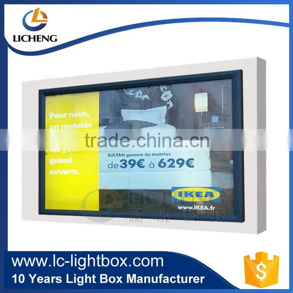 High Brightness LED Outdoor Picture Frames Led Advertising Wall Mounted Light Box With Key Open