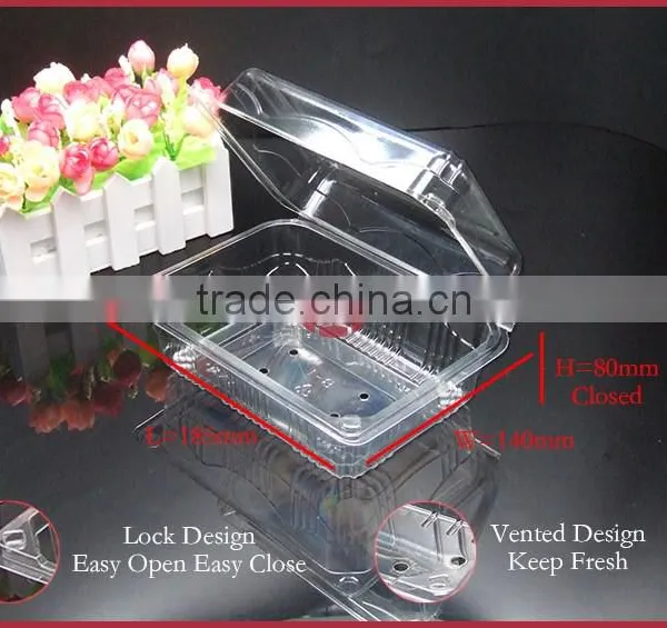 Vented Plastic Vegetable Container APET Material Crystal-clear DY-H1600 photo-2