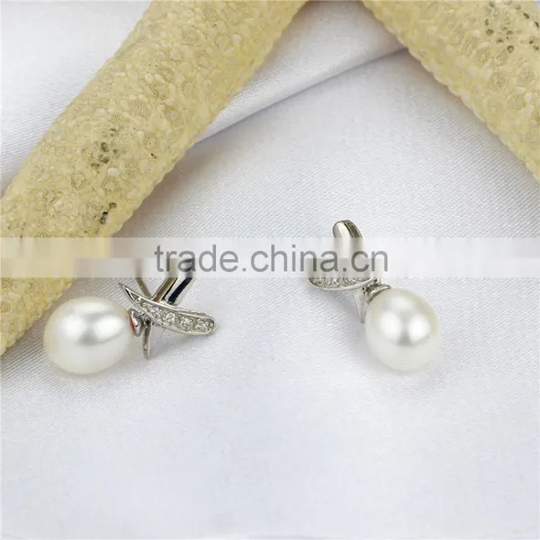 Best Price Hot Selling Fashion Top Quality 925 Sterling Silver Necklace&earrings Natural Pearl Jewelry Set for Women photo-2