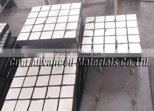 High Alumina Ceramic Rubber Liner With Steel Backing Plate, Rubber Ceramic Liner With Bolt Connection photo-2