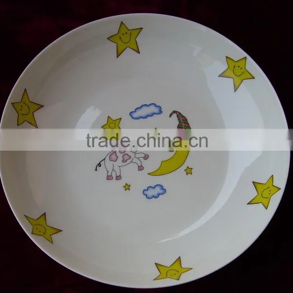 7.5inch Fruit Plate for Kids , Children Dinner Plate 7.5inch , Porcelain Plate With Lovely Design for Kids photo-2