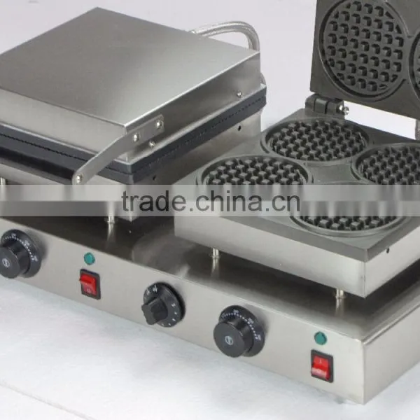 Double Head 220v Commercial Electric Rectangle Cone Waffle Baker _round Waffle Maker photo-6