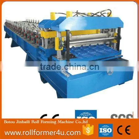 Color Steel Galvanized Metal Aluminum Glazed Trapezoidal Sheet Roof Tile Wall Panel Double Layer Roll Forming Machine photo-2