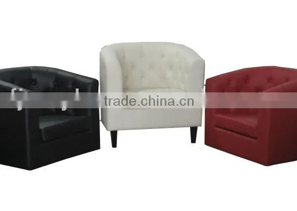 Modern Leather Comfortable Tub Chair