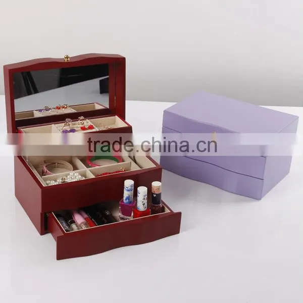 Wholesale Custom High-grade Wooden Jewelry Box, Multi-function Makeup Storage Box photo-4