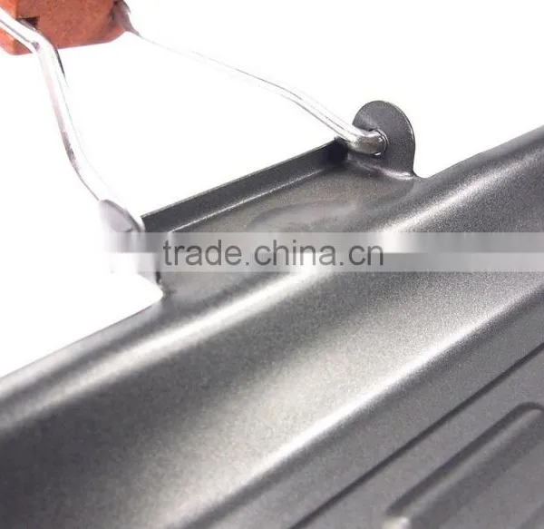 Steak BBQ Grill Pan With Foldable Wooden Handle photo-6