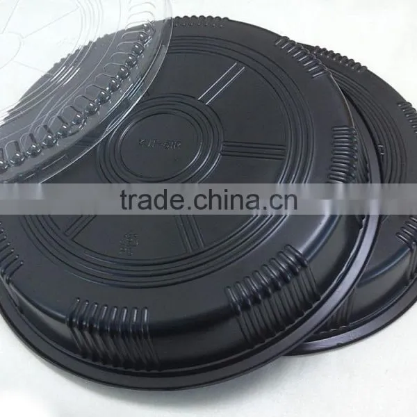 Disposable Sushi Tray Sushi Round Tray Plastic Take Away Food Tray photo-2