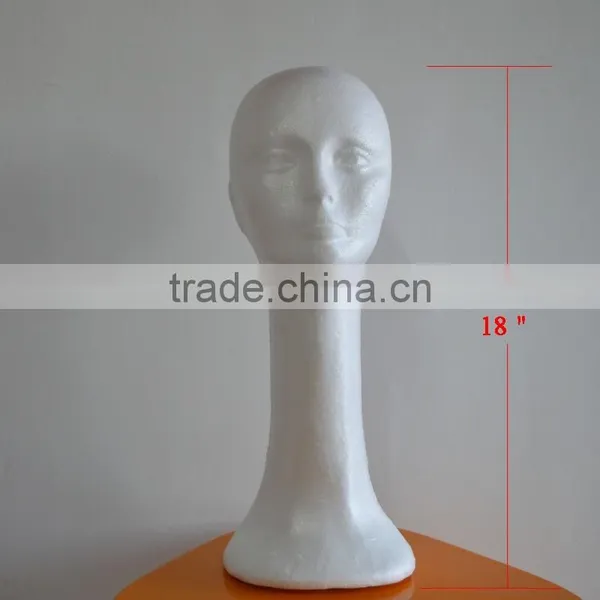 18" Female Styrofoam Head Model Wig Hair Hats Caps Glasses Long Neck Display Manequim Mannequin Manikin Head For Wigs photo-3