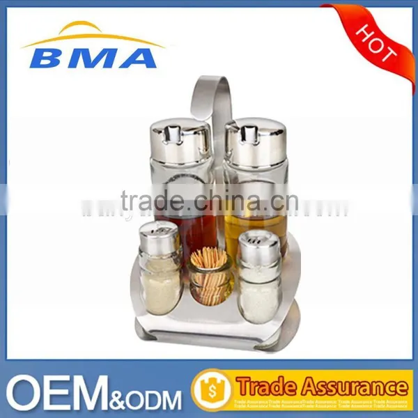 Glass Oil And Vinegar Bottle Cruet Set For Kitchen Use photo-4
