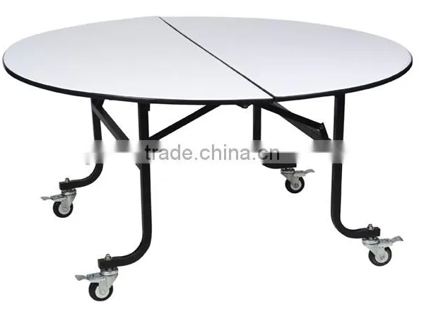 Movable Round Banquet Table With Wheels QZ6091S photo-3