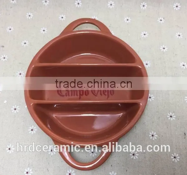 2015 High Quality Chinese Grids Plate Ceramic Meat Plate photo-4