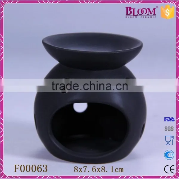 Factory Direct Sale Matt Black Ceramic Oil Burner photo-3