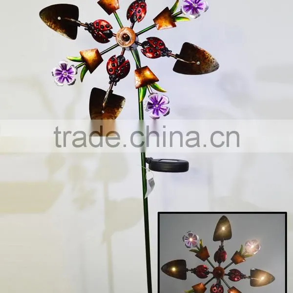 Garden Decoration Solar Led Light Wind Spinner by Solar Power for Out Door Garden Stake photo-4