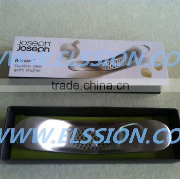 Stainless Steel Garlic Press/ Garlic Crusher/ Garlic Rocker As Seen On TV photo-4