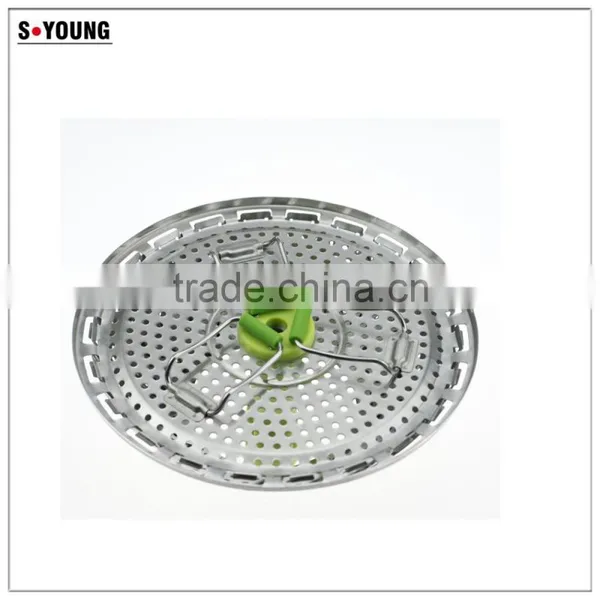 42002 Stainless Steel Foldable Vegetable Steamer Colander Filter photo-4