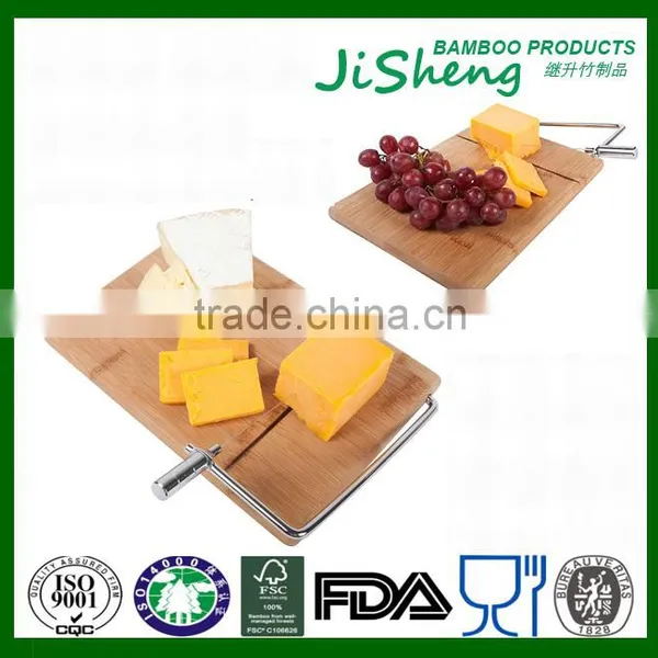 Eco-friendly Best Bamboo Cheese Slicer With Stainless Steel Wire