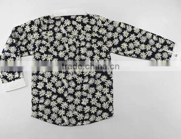 2016 New Design Boy's Shirt /100% Cotton Printing Shirt/ Flower Printing photo-3