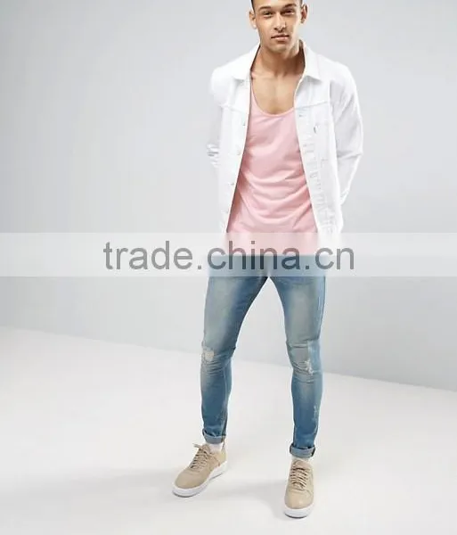 Cheapest New Design Custom Manufacture Grey Color Gym Wear Comfortable 35% Cotton 65% Polyester Fashion Running Men's Tank Vest photo-4