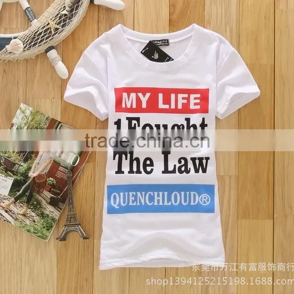 Printing Slim Lady's T-shirt Differden Style for Different People Enjoy Yourself photo-6