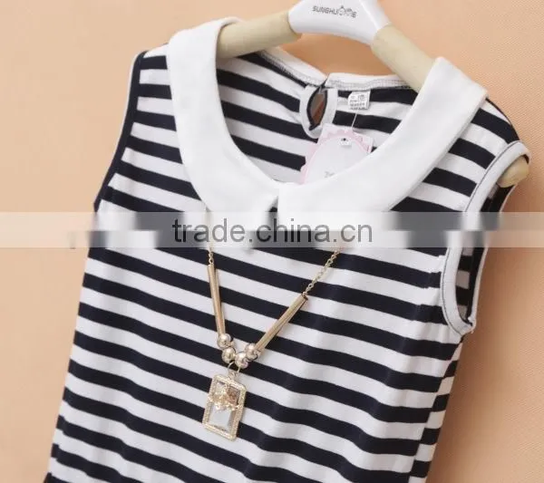 2016 Latest Fashion Girl Chiffon Dress Cotton Girls Dresses For Kids Children Boutique Clothing photo-3
