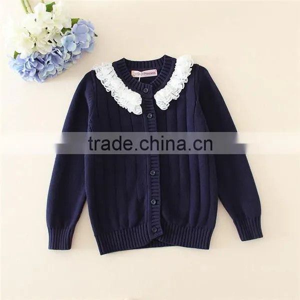 Solid Black Sweaters Computer Knitting Kids Girl Cardigan From Duodudo Princess Chinese Sweaters Factory/manufacuters photo-2