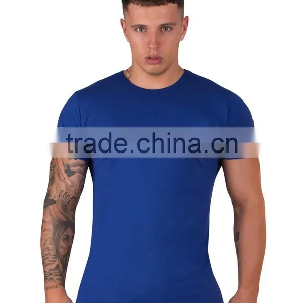 95cotton 5spandex Muscle Mens Tight Fit t Shirt photo-3
