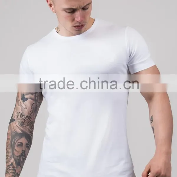 95cotton 5spandex Muscle Mens Tight Fit t Shirt photo-4