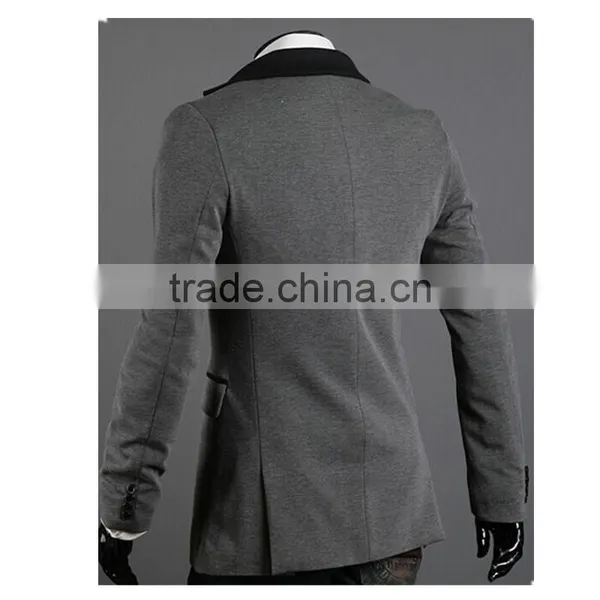 High Quality Balck and Gary 2 Colors for Choice Cheap Price Mens Grey Blazer photo-6