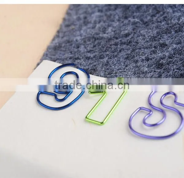 Multi Color Planner Paper Clip Stainless Steel Plating Figure Shape Paper Clip photo-5