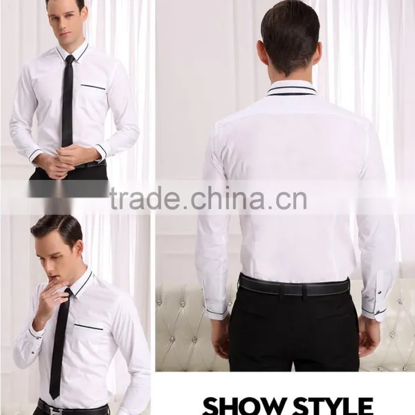 New Design Men's Long Sleeve Business Shirt Of Good Price (DSHM013) photo-2