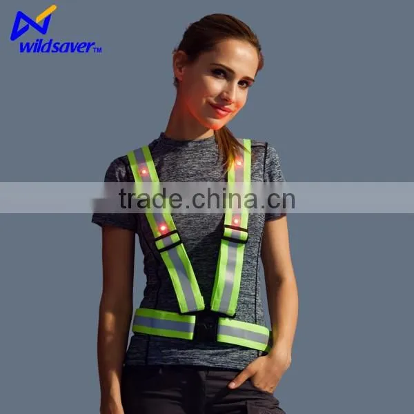Elastic Adjustable Running Motorcycle Reflective Airport Safety Vest photo-5