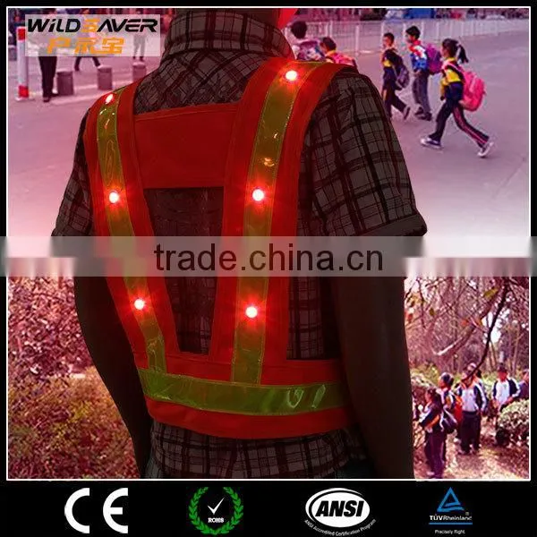 Orange Mesh Reflective Safety LED Clothes for Children photo-5