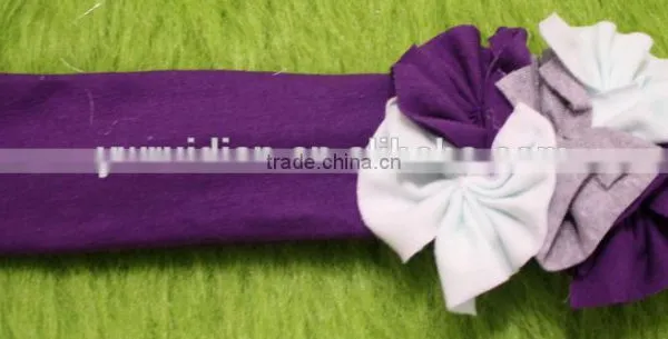 Boutique Stretchy Cotton Flower Headband For Baby Girl Wholesale Children Clothing Sets Hairband For KIds photo-6