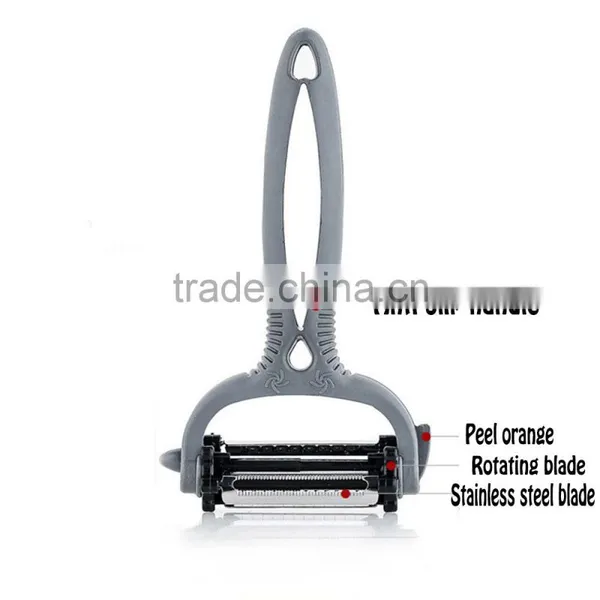 Stainless Potato Peeler Vegetable Slicer Cutter Kitchen Accessories 360 Degree Rotary Fruit Peeler Ultra Dual Julienne KC1092 photo-2