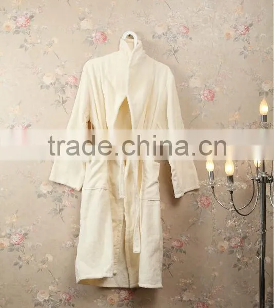 100% cotton solid color bathrobe