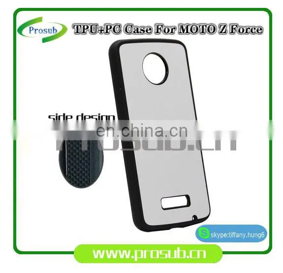2d Sublimation Heat Transfer PC +TPU Silicon Blank Cell Phone Case With Metal Sheet for Prosub-Z Force photo-4
