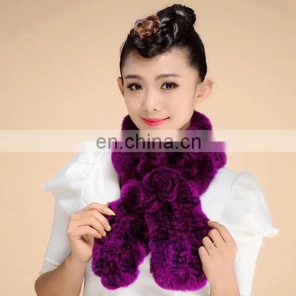 Hot Selling Rex Rabbit Fur Scarf photo-4