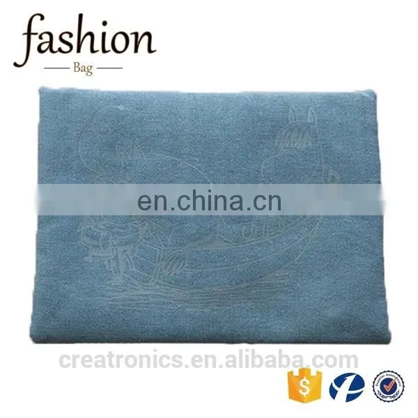 CR Sample Available Envelope Shape Canvas Material Light Blue Color Latest Design Hot Sales Fancy Cheap Indian Designer Purses photo-2