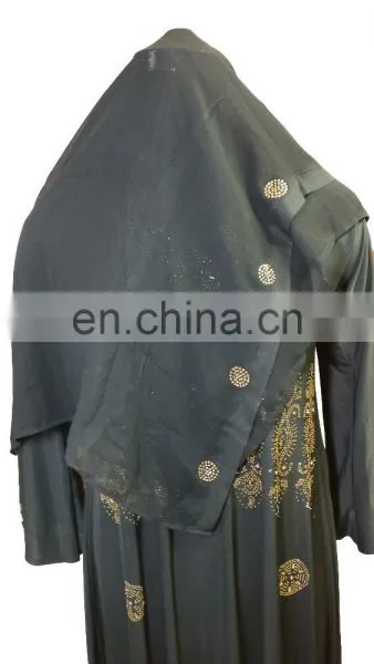 2017 Heavy Diamond Stone Work Embroidery Abaya Burqas / Latest Casual Islamic Wear Burkha (dubai Abaya) photo-3