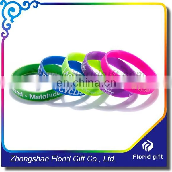 Souvenir Gifts Color Infilled Branding Silicone id Bracelet photo-4