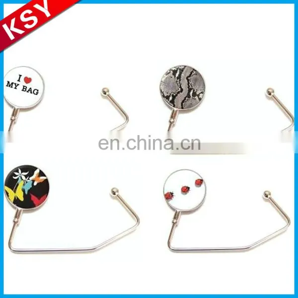 Fine Workmanship Metal Table Square Shaped Foldable Bag Hook Magnetic Hanger photo-5
